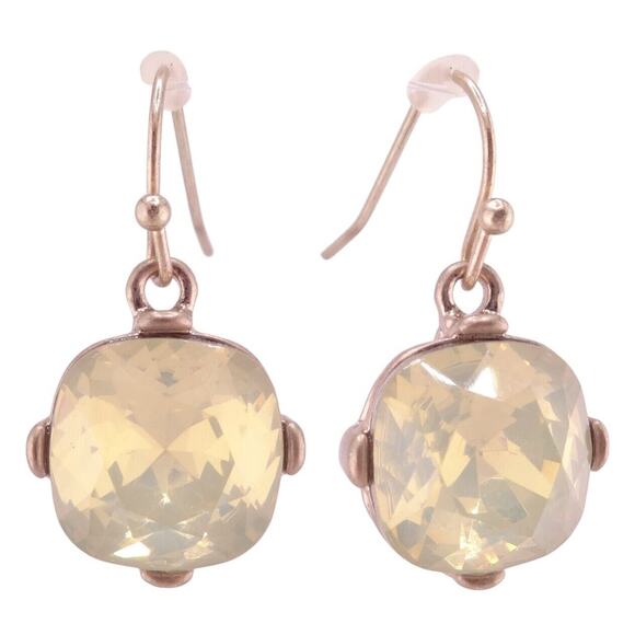 Rain Lemonade Yellow Cushion Cut Crystal on Goldtone Necklace & Earring Set NWT - Picture 4 of 5